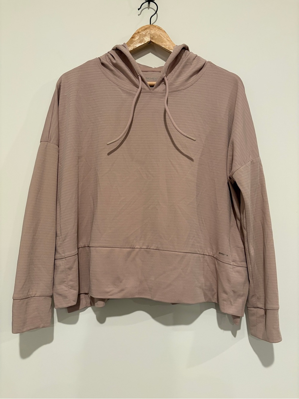 Mondetta Mauve Taupe Pink Medium M Performance Luxury Hoodie Pullover